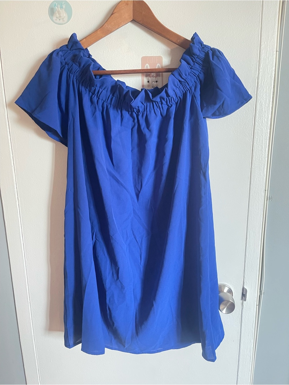 Nwot Royal Blue Off-Shoulder Women’s Dress Size M